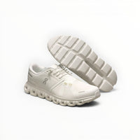 On Cloud 6 Waterproof men's lifestyle shoe in All White, three-quarter view