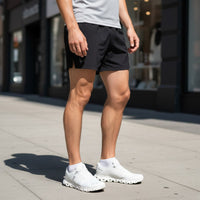 On Cloud 6 Waterproof men's lifestyle shoe in All White, heel view