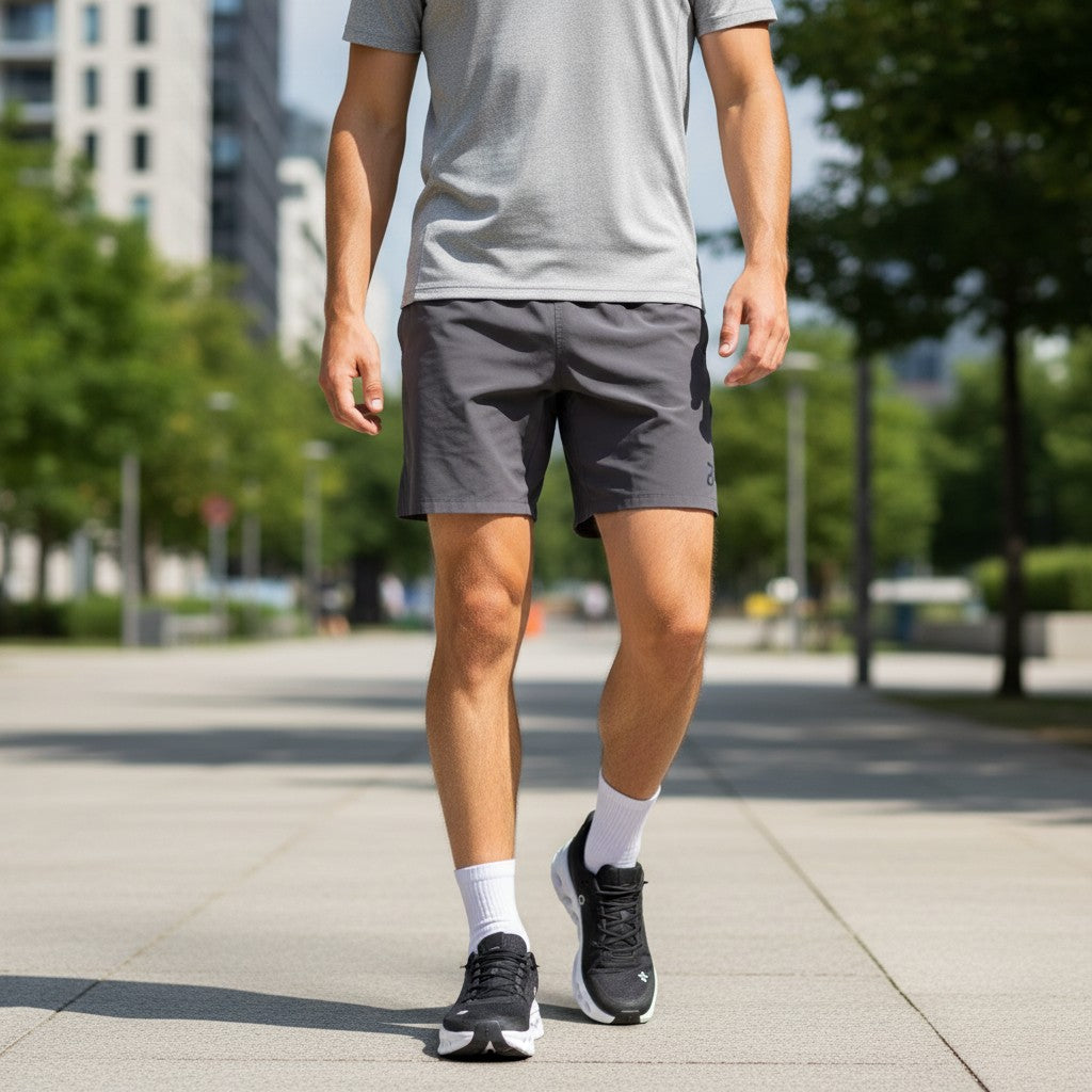 On Cloudtilt men's walking shoes in Black/White, product view 5