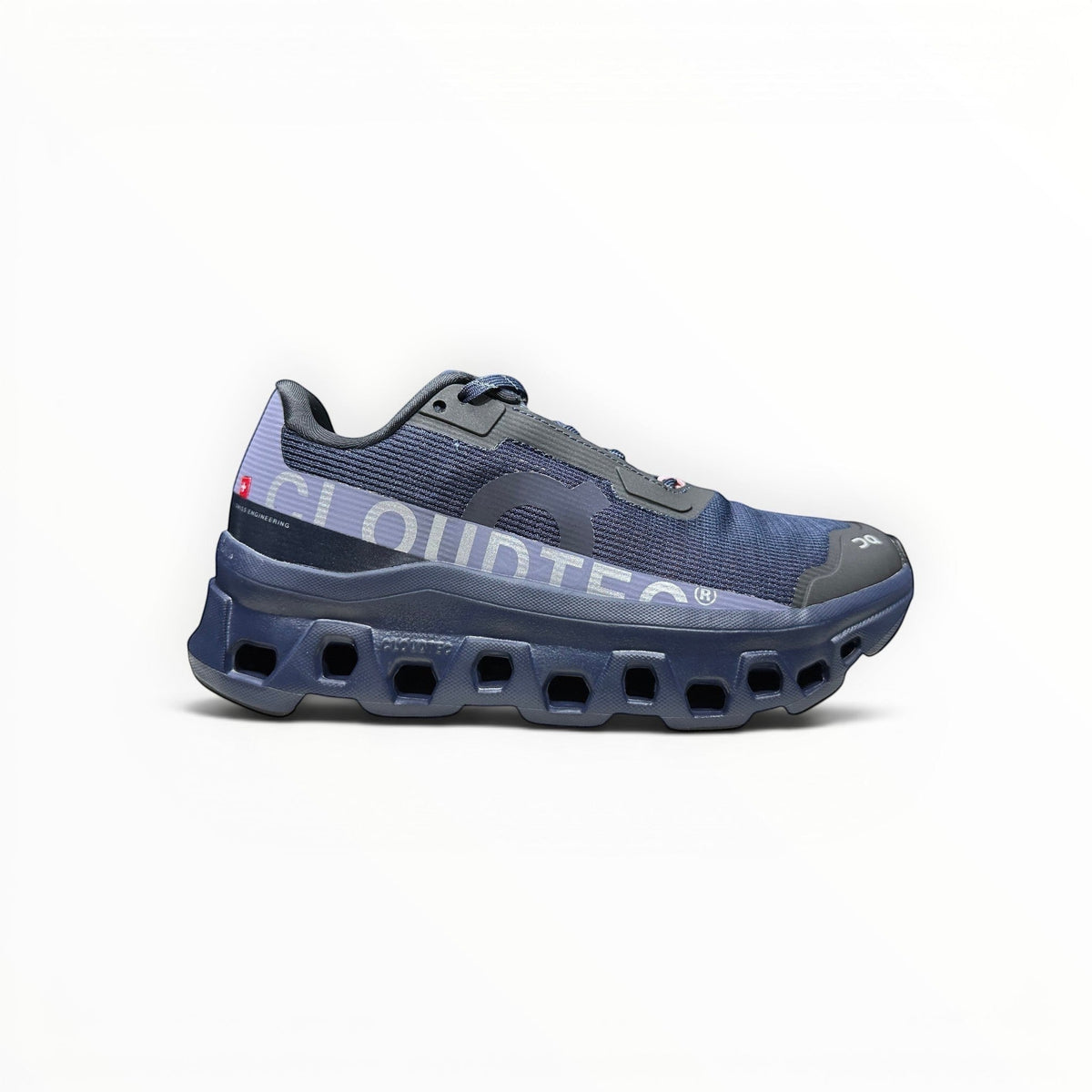 On Cloudmonster Void women's shoe in Eclipse/Indigo - product view 1