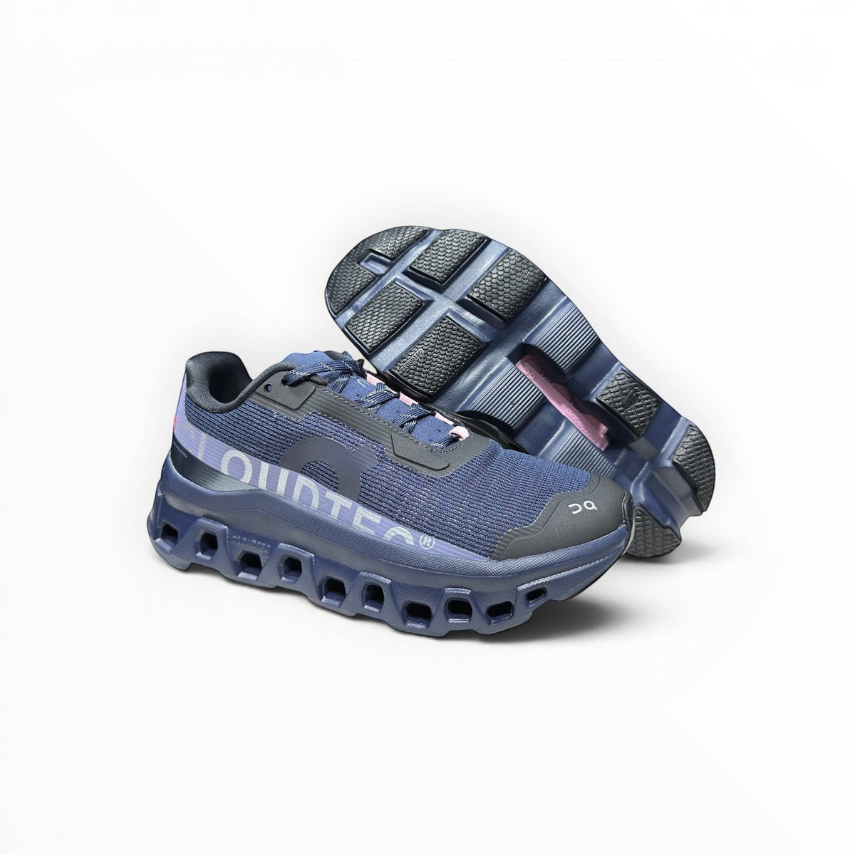 On Cloudmonster Void women's shoe in Eclipse/Indigo - product view 3