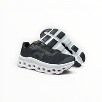 On Cloudmonster Void women's shoe in Black/White - product view 3