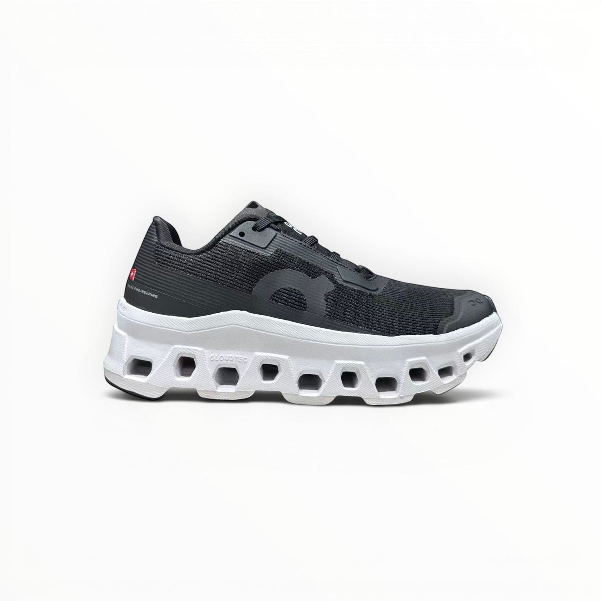 On Cloudmonster Void women's shoe in Black/White - product view 6