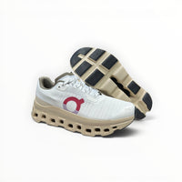 On Cloudmonster Void women's shoe in White/Gold - product view 2