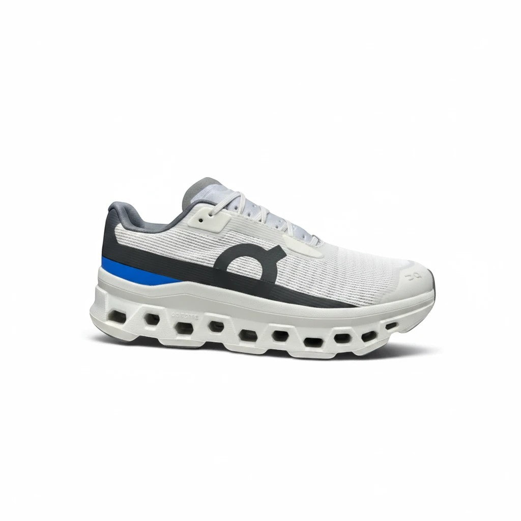 On Cloudmonster Void women's shoe in White/Glacier - product view 1
