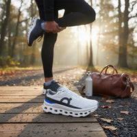 On Cloudmonster Void women's shoe in White/Glacier - product view 5