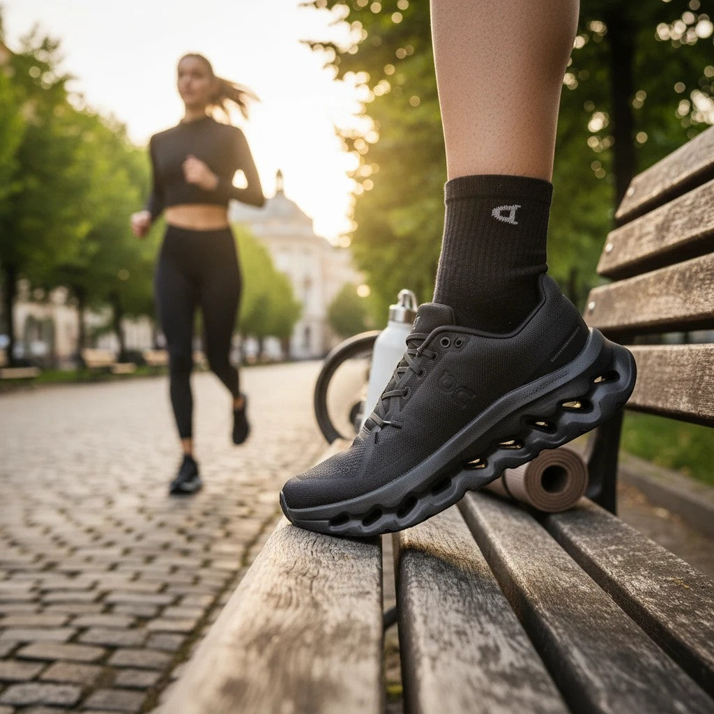 On Cloudtilt women's walking shoes in Black, product view 5