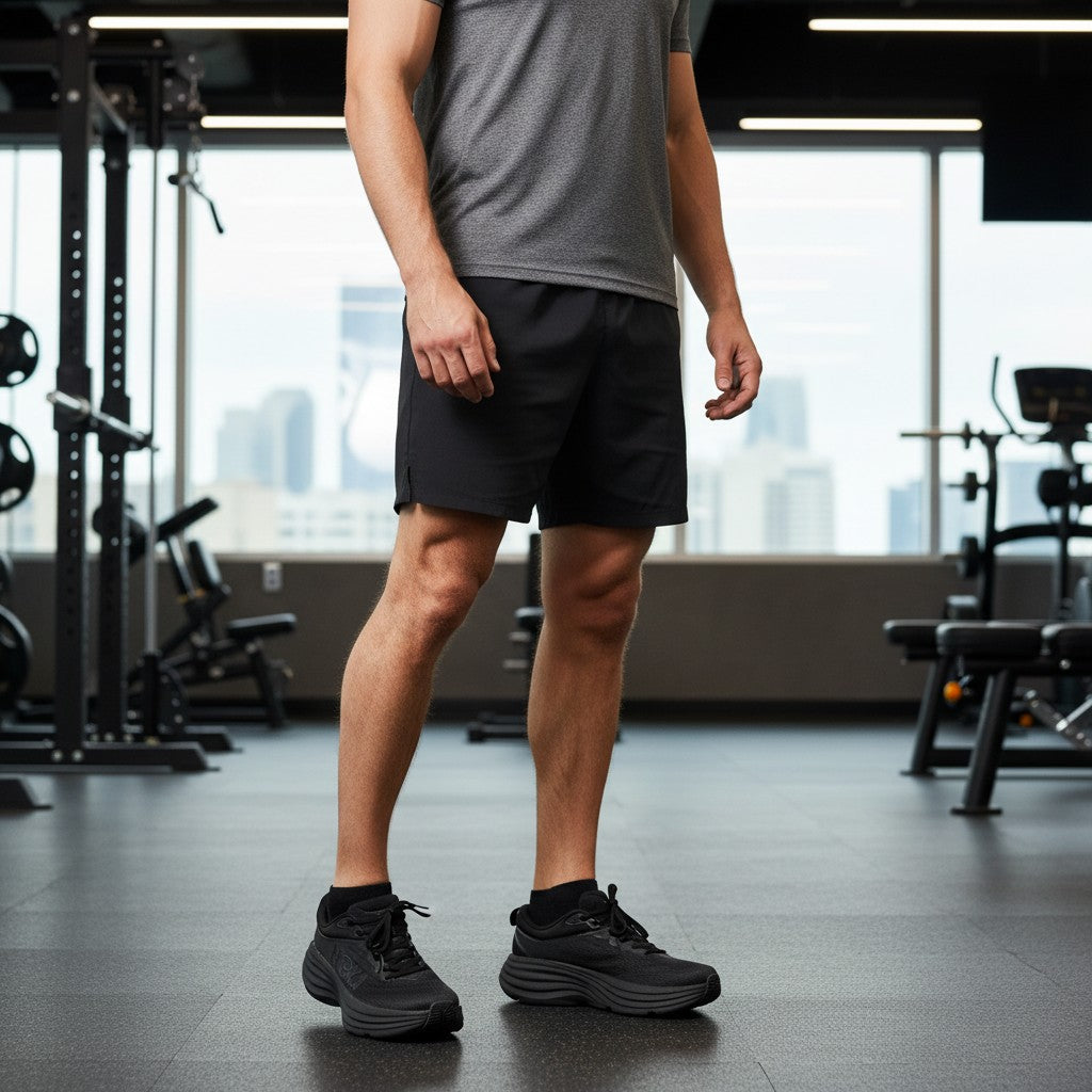 Hoka Bondi 8 men's shoe in Black/Black – product view 5